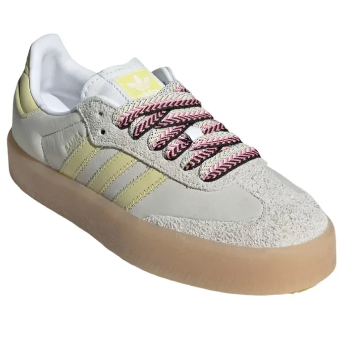 Adidas Samba “Branco Cinza Amarelo Pó”