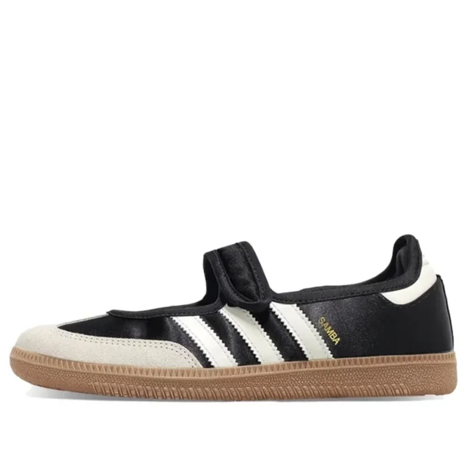 Adidas Samba Jane “Preto Branco Dourado Metálico”
