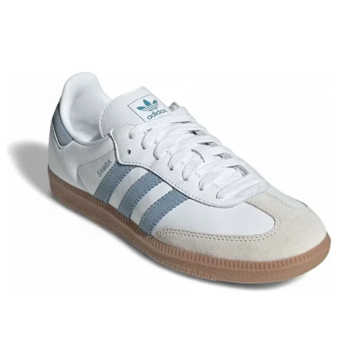 Adidas Samba OG “Branco Nuvem/Azul Cinza”