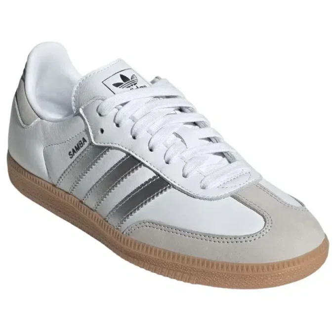 Adidas Samba OG “Branco Prateado Cinza Metálico”