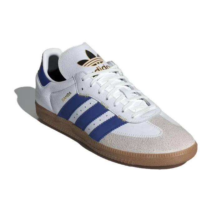 Adidas Samba OG “Logótipo Oversized Branco Azul Semi-Lúcido”