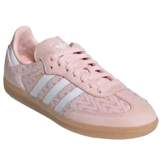 Adidas Samba “Rosa Areia Branco Nuvem Dourado Metálico”