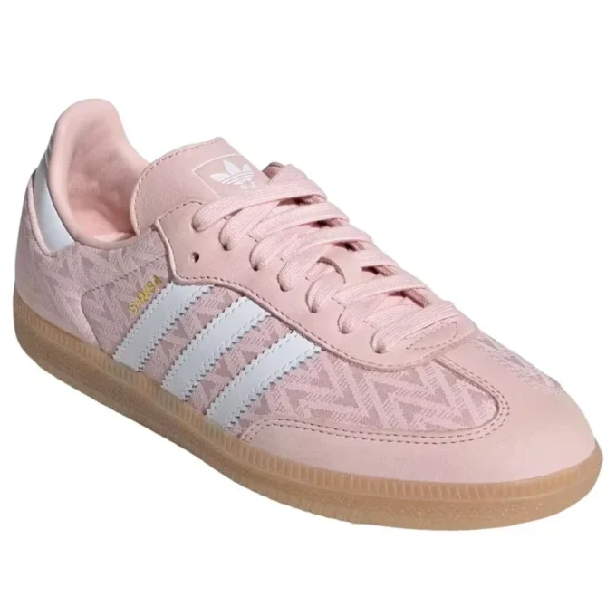 Adidas Samba “Rosa Areia Branco Nuvem Dourado Metálico”
