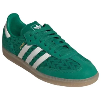 Adidas Samba “Verde Intenso / Branco Sujo / Dourado Metálico”