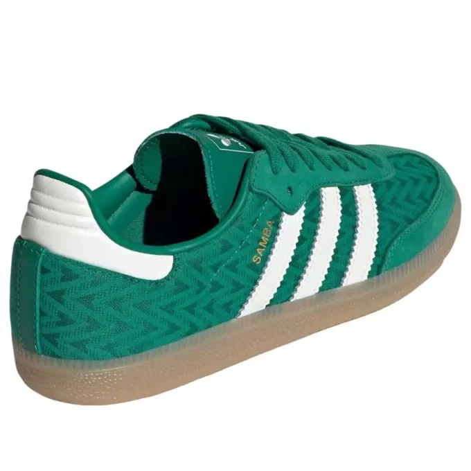 Adidas Samba “Verde Intenso / Branco Sujo / Dourado Metálico”
