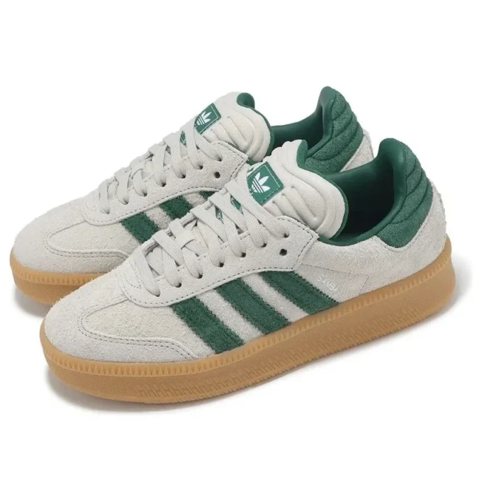 Adidas Samba Xlg “Cinza Putty Verde Collegiate”