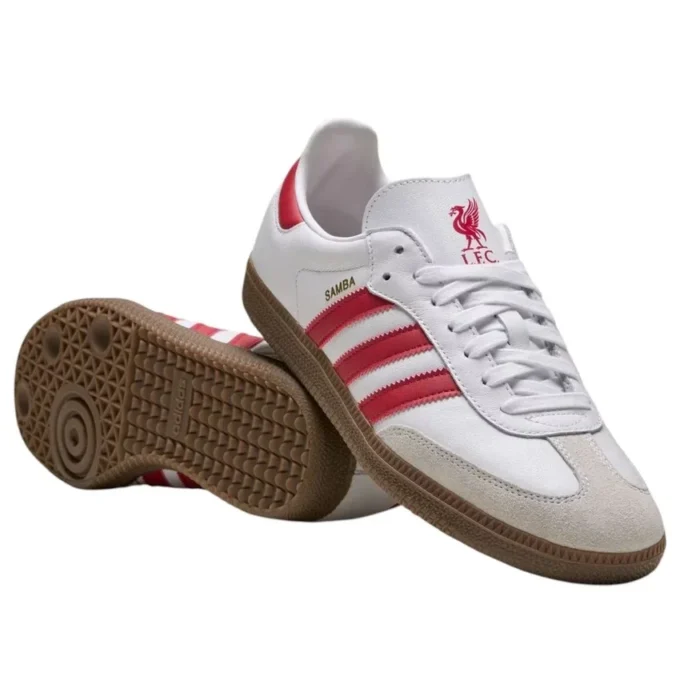 Adidas X Liverpool Fc Samba “Branco / Vermelho Morango / Goma”