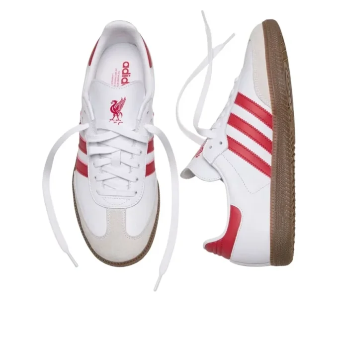Adidas X Liverpool Fc Samba “Branco / Vermelho Morango / Goma”